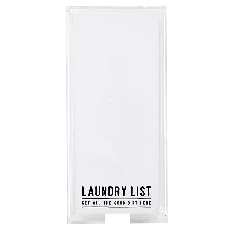Image of Santa Barbara Design Studio Notepad with Acrylic Tray Holder Stationary Gift Set, 10 inch x 4.5 inch, Laundry List
