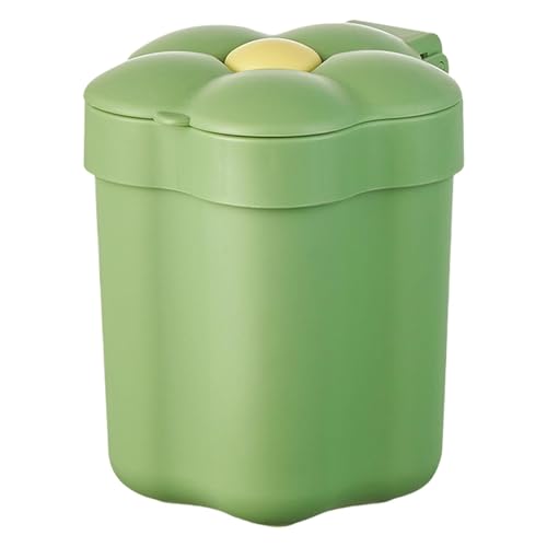 GkgWuxf Pattumiera da tavolo, piccola pattumiera per scrivania,Cestino gettacarte da scrivania Flower | Pattumiera da appoggio, pattumiera da bagno da appoggio con coperchio per casa, cucina,