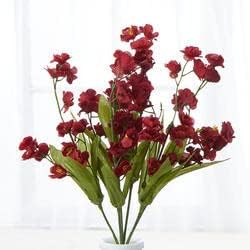 Factory Direct Craft Set of 3 Burgundy Artificial Gypsophila Bush | Add This Filler Flower to Flower Arrangements, Wreaths, Wedding Florals and More Size: 11" H