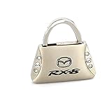 Mazda Porte clés RX 8 en forme de sac à main avec 6 cristaux Swarovski
