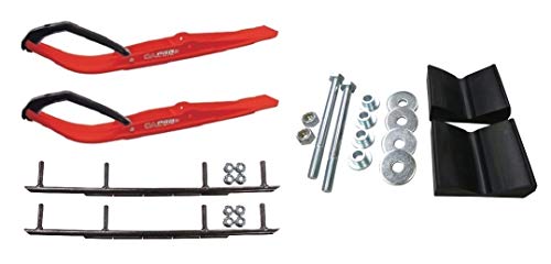 C&A Pro Red Razor Snowmobile Skis w/ 10