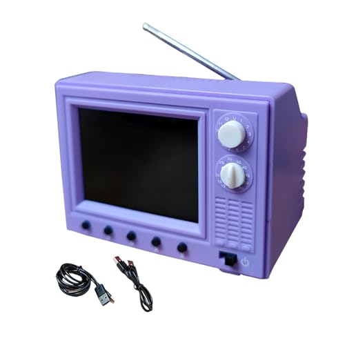 Televisor retro portátil para cocina y escritorio con reproducción USB y pantalla de alta definición