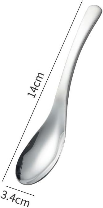 Silverware Flatware Set, 1/4/6/8/10/12 Pieces 304 Stainless Steel Spoons, Thickened Spoons, Dessert Spoons, Hotel Spoons, Household Spoons, Spoons(12 Pieces)