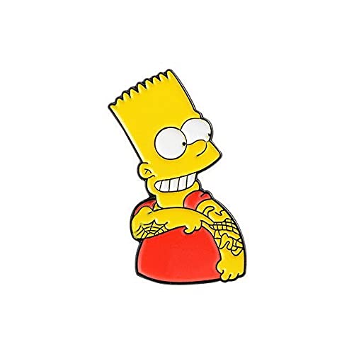 Générique Pin's Broche Bart Simpson Tatoué - Métal Emaillé