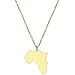 Produktbild Byfri Afrika-Karte Halskette Afrikanische Karte Anhänger Gold Farbe Schmuck Edelstahl-Halskette