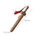Yardwe Wooden Carved Sword Decoration, 7.08 Inch Hand Crafted Peach Wood Sword Feng Shui Ornament for Home, Room, Garden, Door, Hanging Decor, Brown