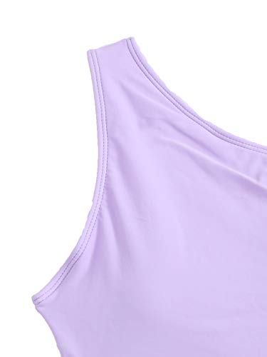 Sweatyrocks Women's Bathing Suits One Shoulder Cutout One Piece Swimsuit Swimwear Monokini Purple Small. #TOP2
