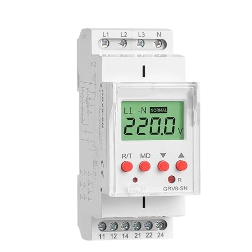 Relais de tension GRV8-SP 3phase3Wire contre les surtensions de réseau avec écran LCD 8A - 2