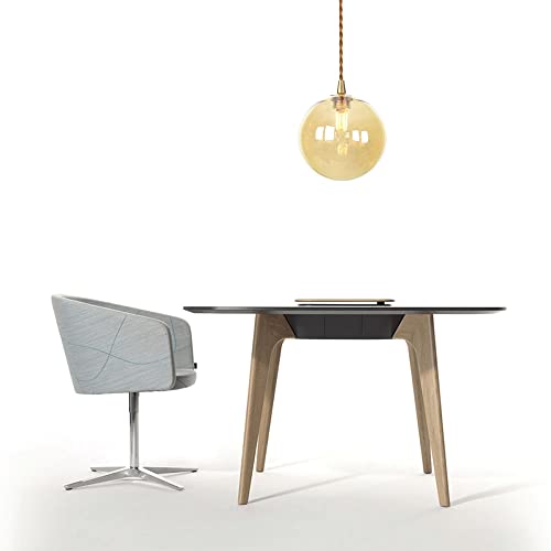 Lámpara colgante de cristal y latón para iluminar mesas de comedor y barras de bar 7