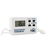 Digital Refrigerator Thermometer - Fridge and Freezer Alarm Alert When Temperatures Drop - Ideal RV Fridge Freezer Thermometer with Alarm and Max Min