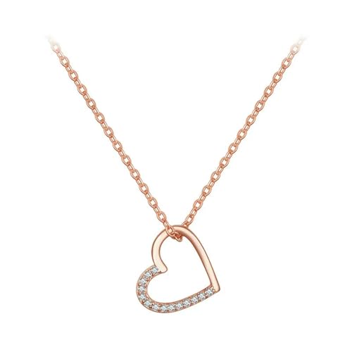 Collier de coeur doré chaîne d'amour en argent pour illuminer votre style quotidien