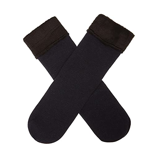 Image of Glus Unisex Winter Warm Fleece Socks, 100% Warm Super Hot For Men & Women