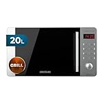 Cecotec Microondas ProClean 5110 Inox. 700 W, brilho 800 W, capacidade de 20 l, revestimento Ready2Clean para uma melhor limpeza, tecnologia 3DWave, design frontal e extrator Inox