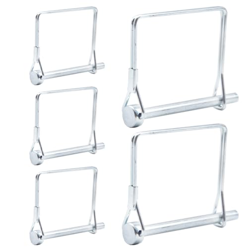 Hocansen 5 Stk Klappsplint 6x50mm Einen Splint Rechteck Karbonstahl Splinte Oberlenkerbolzen Welle Quadratischer Sicherungsstift Verriegelungsstift Kupplungsstifte für Bauernhof Anhänger(6x70mm/FX)