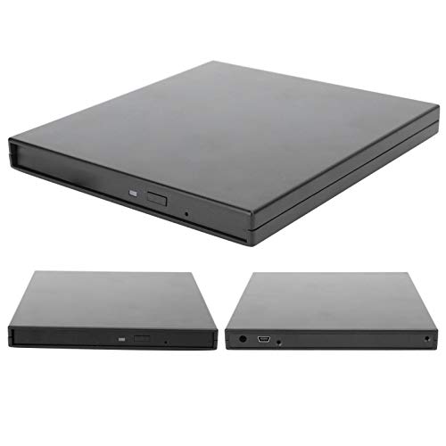 Caja externa para unidad óptica 9.5mm USB ABS negra miniatura 4