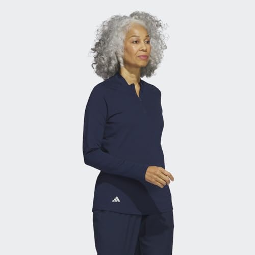 adidas Women's Quarter Zip Long Sleeve Golf Polo Shirt4