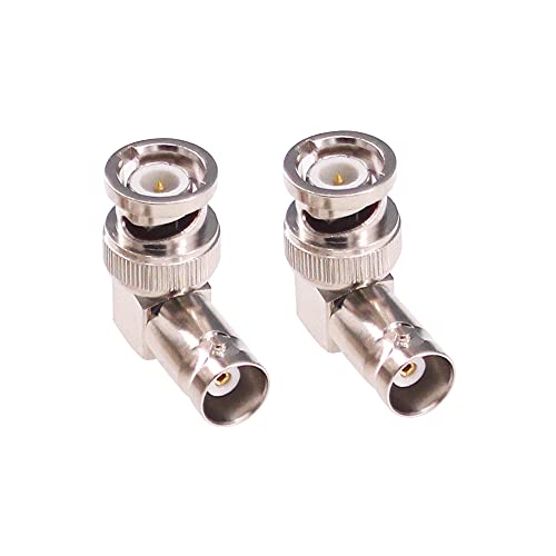 Conector adaptador BNC macho a hembra ángulo recto RF miniatura 2