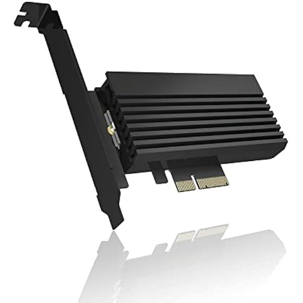 Icy Box IB-PCI214M2-HSL 60403, Adapter PCI do Dysków SSD M.2 NVMe, Czarny