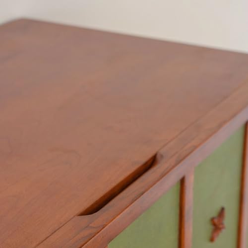 6 Drawer Chest for Bedroom with Drawer Organizers Wide Wooden Dresser for Living Room Closet Hallway Bedroom Storage Cabinet with Drawers Rattan Dresser Storage Tower - Image 5