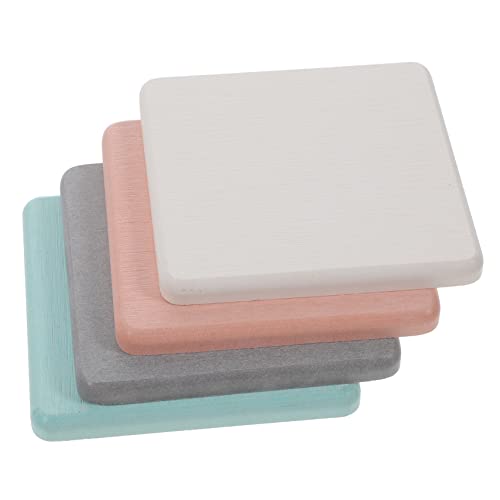 IMIKEYA 4Pcs Multi Functional Water Absorbent Mat for Bathroom Kitchen and Home Tabletop Coasters to Prevent Humidity and Water Leakage Design Mixed