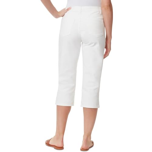 Gloria Vanderbilt Womens Mid-Rise Stretch Capri Jeans White 82