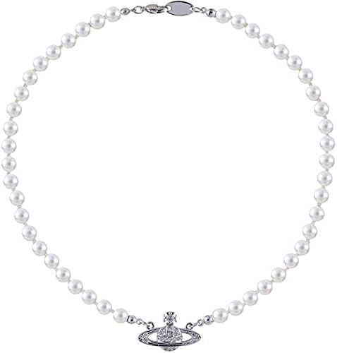 Yifnny Saturn Pearl Necklace, Faux 