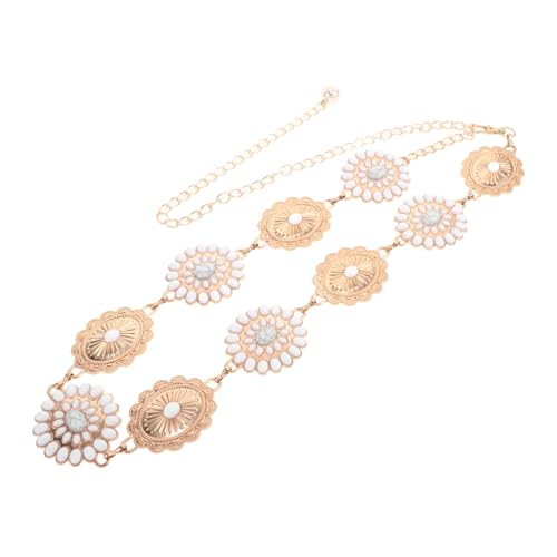 Stylish Heavy-Duty Zinc Alloy Waist Chain Belt for Women Adjustable Length Fashion Accessory for Dresses and Casual Outfits