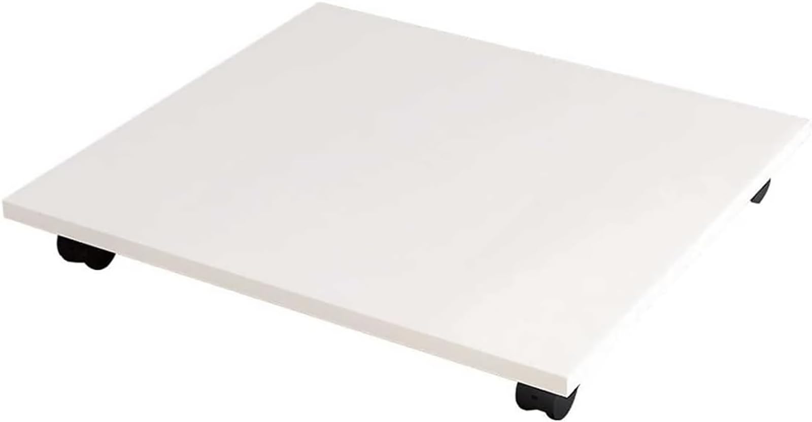 Soporte para Impresora Debajo del Escritorio con Bandeja y Soporte para Plantas rodantes de 4 Ruedas - Carro y Soporte para Impresora de Oficina, Color Blanco