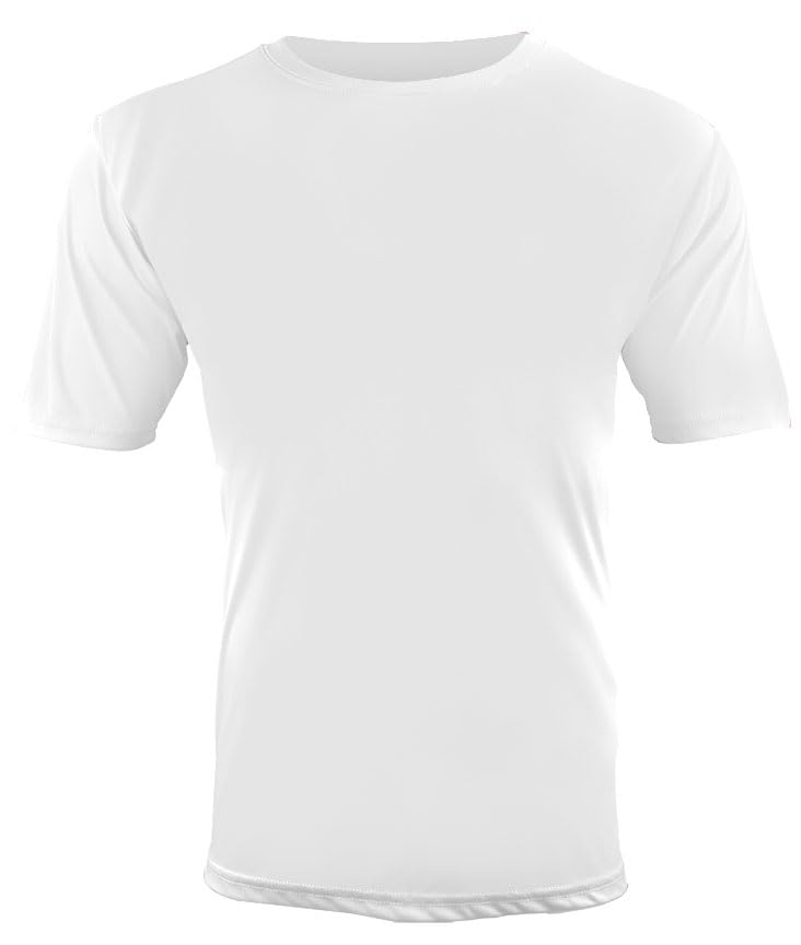 Epic Adult Cool Performance Dry-Fit Crew T-Shirt Jerseys White 2XL