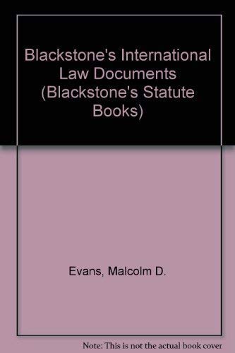 Blackstone's Statutes on International Law Documents: 1999/2000 (Blackstone's Statute Books)