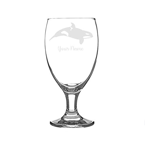 Personalised Killer Whale Orca Craft Beer Snifter Glass Animal Gift for Him for Her
