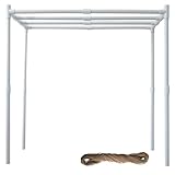 LAPOND 水耕栽培植物クライミングフレーム クライミングロープ付き 植物トレリス 屋外での登山用 取り外し可能なガーデントレリス つる植物用