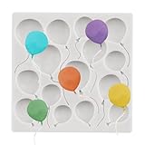 Silikonformen, Seifenformen, 9,7 x 9,8 cm, 3D-Luftballons, Silikonform, Geburtstag, Cupcake-Topper, Fondantformen, Kuchendekoration, Werkzeuge, Harz, Süßigkeiten, Schokoladenformen