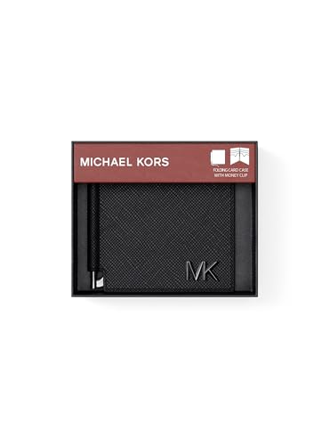 Image of Michael Kors Edison Notched Slim Folding Card Case with Money Clip