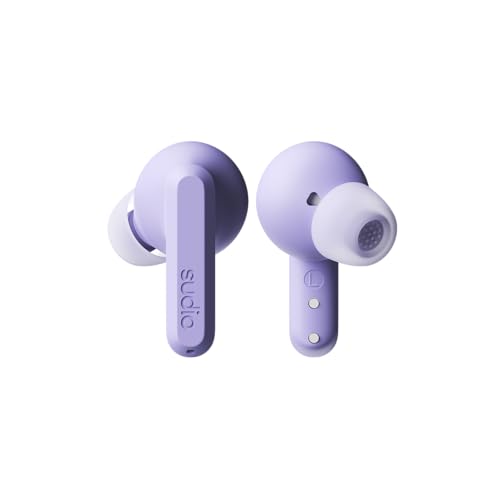 Image of Sudio A3 Pro Noise Cancelling Earbuds - 25H Playtime, ANC, Multipoint Bluetooth 5.4, Clear Calls, IPX4 Sweat & Splash Resistant, USB-C Charging, Made from Recycled Plastics (Purple)