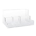 Kantek Clear Acrylic File Organizer For Desk, Multi-Compartment Sorter