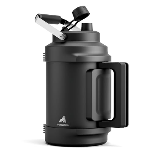 Comparison: Best Water Jug For Work 10 1 Gallon Insulated Water Bottle for Travel: 2-in-1 Straw Spout Lid, Dual Handle, Leakproof, Keep Cold 48H, 128oz Stainless Steel Water Jug for Gym, Biking, Road Trip, Work, Home, Picnic (Midnight)