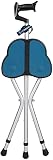 Gehstock mit Sitz Verstellbare Klappstuhlstuhl Stuhl Stuhl 3 Legs Rohrsitz älterer Outdoor -Reise -Rasthocker for Gartencamping -Wanderveranstaltungen, rot (Color : Blu)