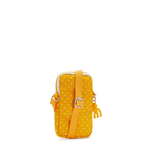 Image of Kipling Tally Printed Crossbody Phone Bag Soft Dot Yellow