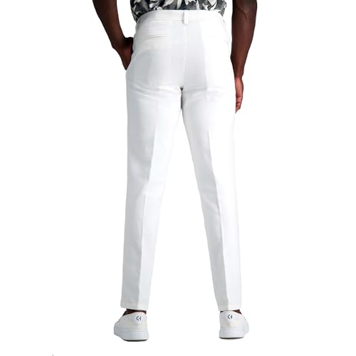 Kenneth Cole REACTION Men's Slim Fit Casual Linen Chino Pant, White3