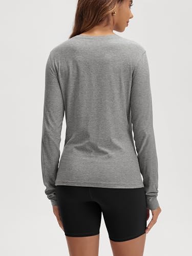 Image of ODODOS Women's Long Sleeve T-Shirt - Ultra Soft odSTRATUM Tech Performance Top UPF 50+ Breathable Crew Neck Pullover