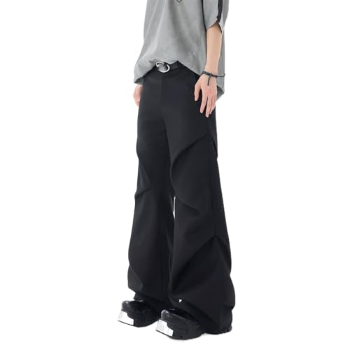 Men's Pants American Summer Loose Casual Black Trouser for Men