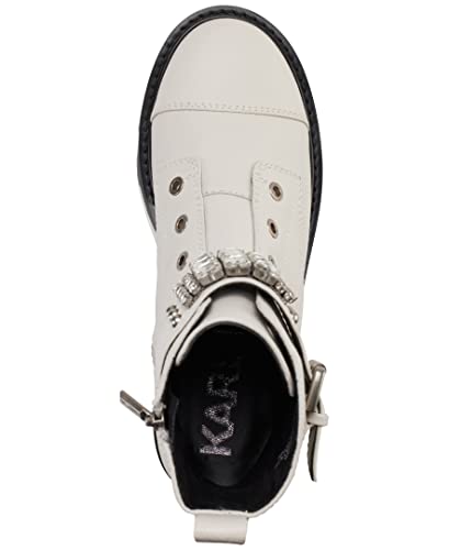 Karl Lagerfeld Paris Women's Lug-Sole Maeva Combat Boot with Crystal Detail Fashion4