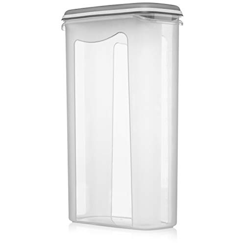 LARGEST Set of 52 Pc Food Storage Containers (26 Container Set) Shazo Airtight Dry Food Space Saver w Interchangeable Lid, 14 Measuring Cups + Spoons, Labels + Marker - One Lid Fits All - Reusable