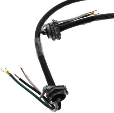 Close-up of circulator connection end with strain relief