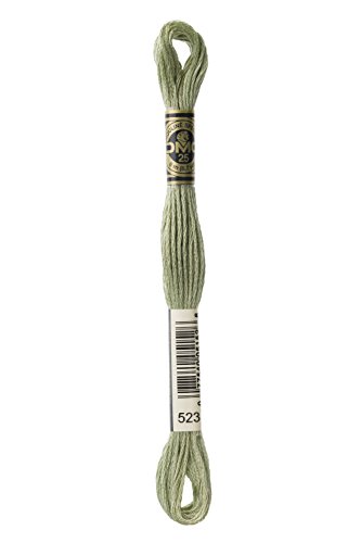Image of DMC 117-523 Six Stranded Cotton Embroidery Floss, Light Fern Green, 8.7-Yard