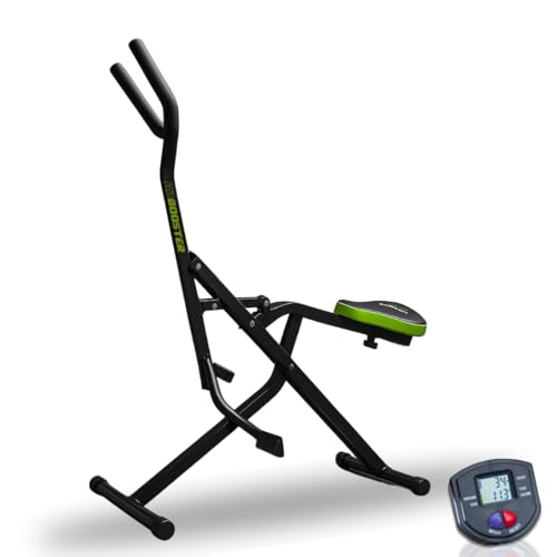 GYMFORM AB Booster Plus Ganzkörper-Heimtrainer – Klappbares Fitnessgerät für Bauch, Beine, Po & Rücken – Inkl. Trainingscomputer, Anleitung & Diätplan – Bauchmuskeltrainer & Kraftstation für Zuhause
