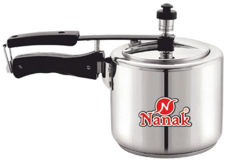 Image of NANAK Pressure Cooker 2L Aluminium Pressure Cooker | Gas & Induction Compatible | Fast Cooking, Durable Body.