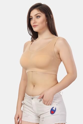 Image of Fabme Women's Seamless Skin Non Padded Full Coverage Bra