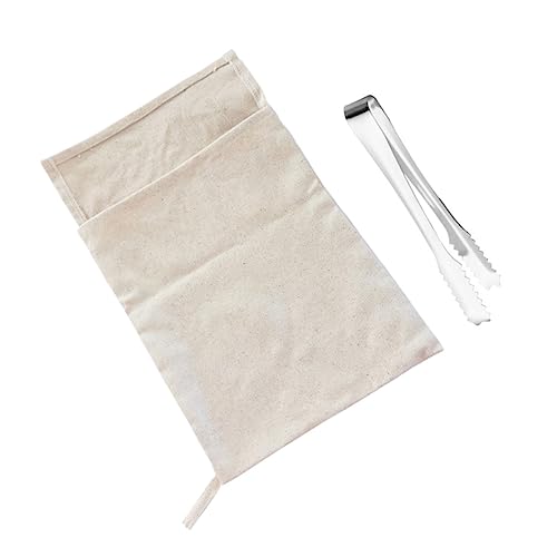 Garneck Cotton Crushed Ice Bags Canvas Ice Clip Kit Restaurant Supply Ice Bags Mallet Ice Breaking Accessories Set